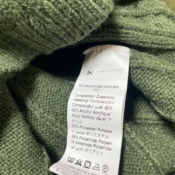 NEW Green Cable Knit Sweater Dress - Picture 4 of 7